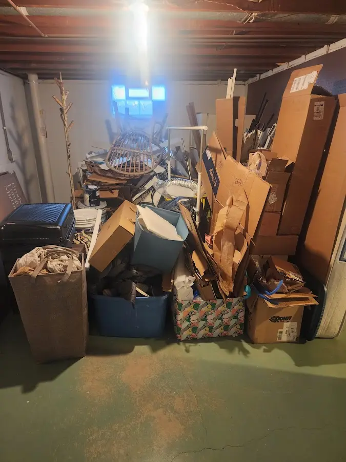 Roll-off dumpster container at job site for 6 Yard Dumpster Rental in Lancaster